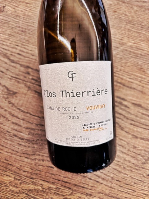 VIN BLANC SEC SANG DE ROCHE THIERRIERE VOUVRAY 2023